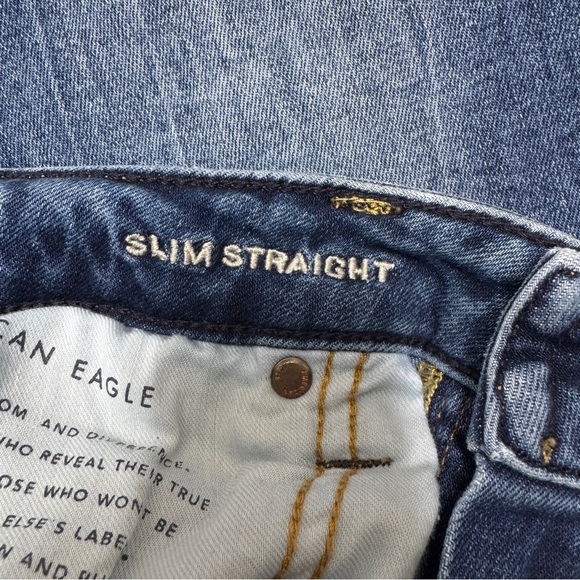 {AE American Eagle} "Slim Straight" 30x32 Next Level Flex Denim Jeans - Picture 6 of 8